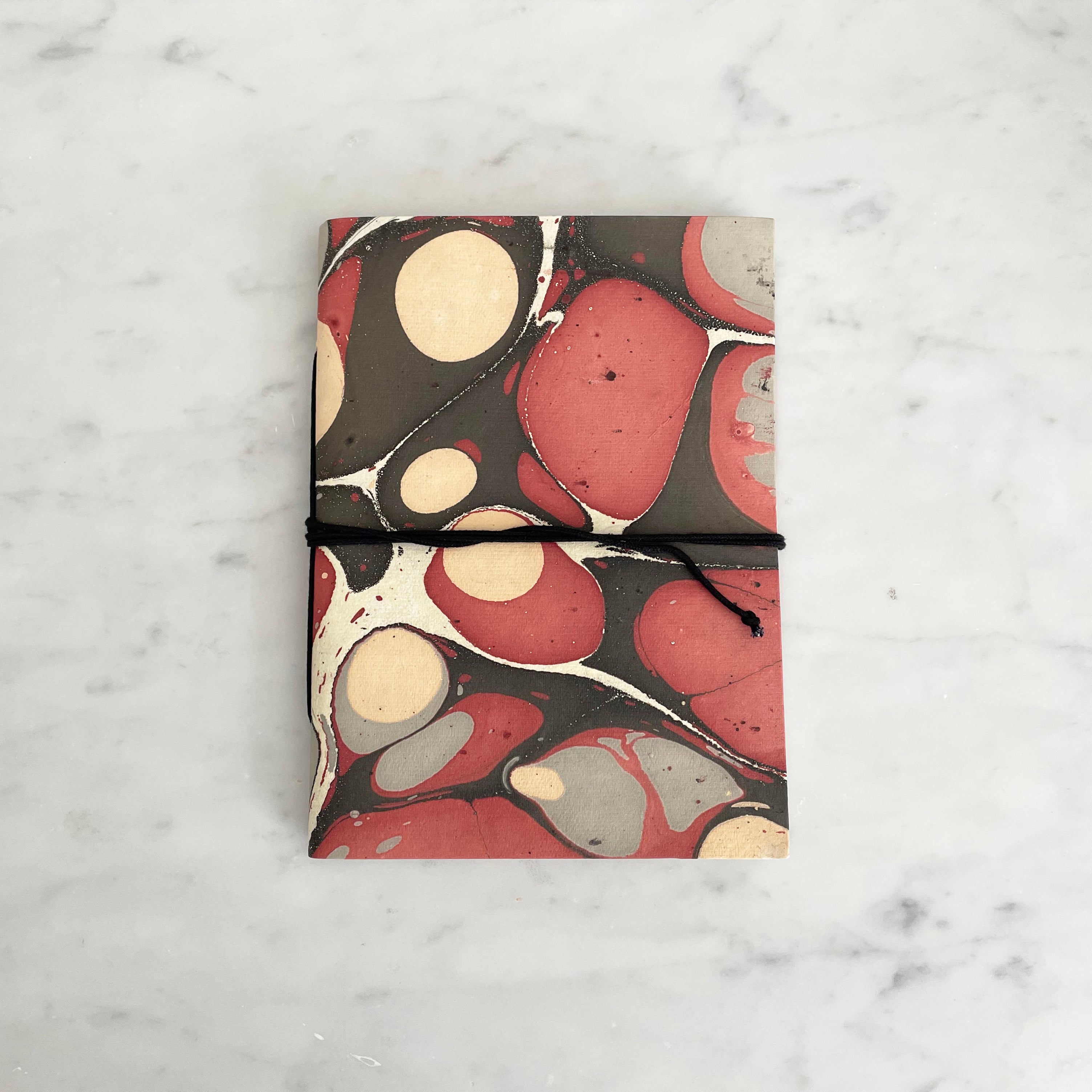 Red Marbled Bahi Notebook