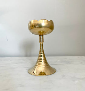 Tall Standing Brass Temple Diya