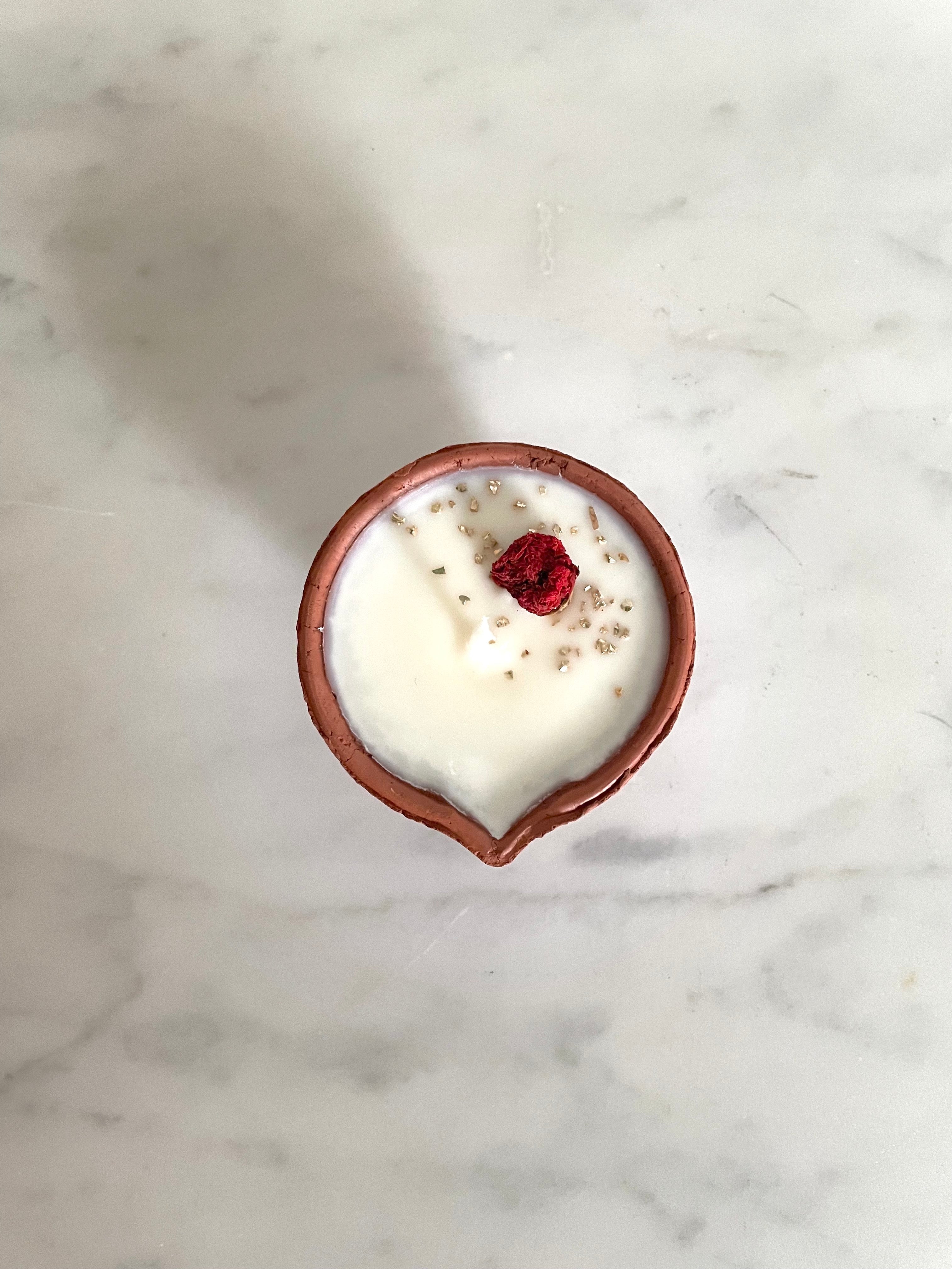 Rose Chai Clay Diya - Small