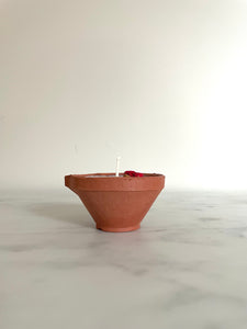 Rose Chai Clay Diya - Small